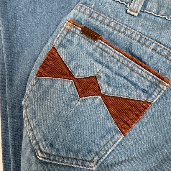 Levi’s vintage 70s jeans flare corduroy high rise hippie boho retro disco bell - Picture 7 of 13